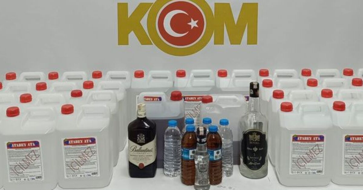 Samsun’da 130 litre etil alkol ele geçirildi